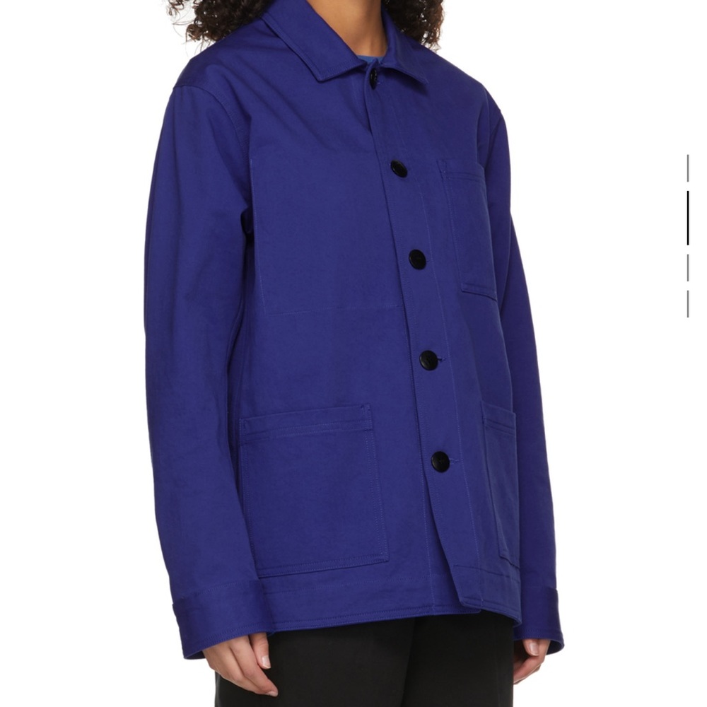 SSENSE Exclusive Jeremy O. Harris Blue Twill Chore Jacket